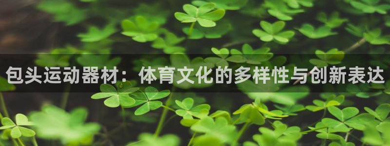 yy易游体育官网下载招商电话：包头运动器材：体育文化的多样性