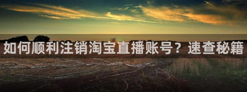 雨燕免费体育直播在线看：如何顺利注销淘宝直播账号？速查秘籍